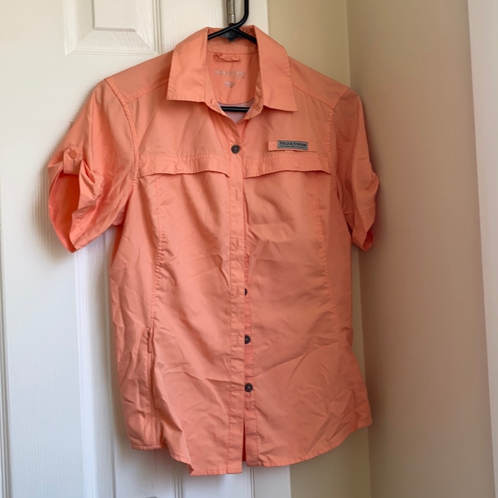 Women’s Coral/ peach field & stream active shirt